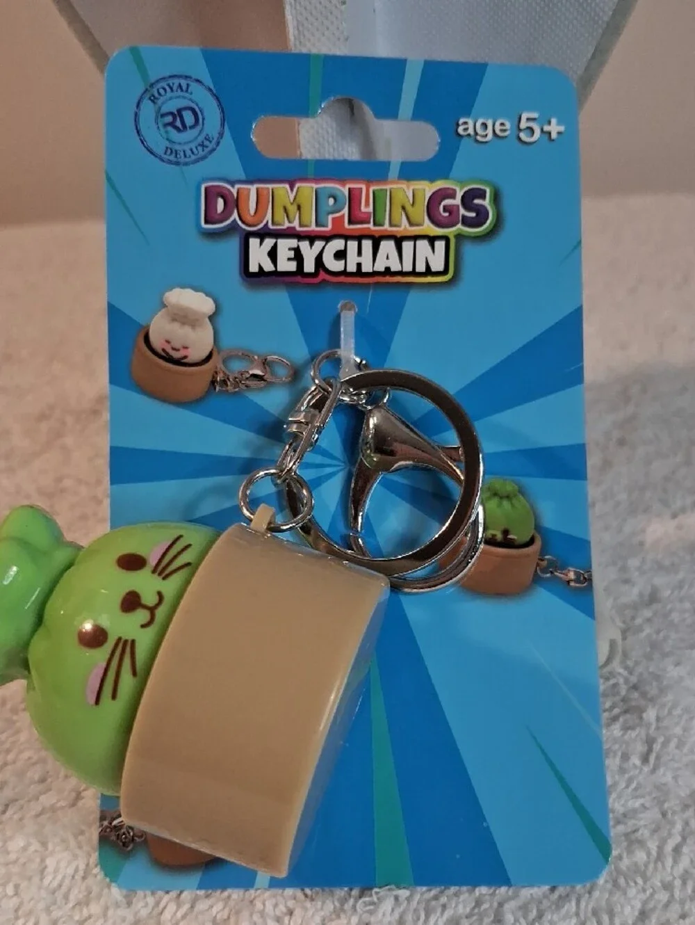 Dumplings Keychain Green Dumpling Phone/Accessory Clip